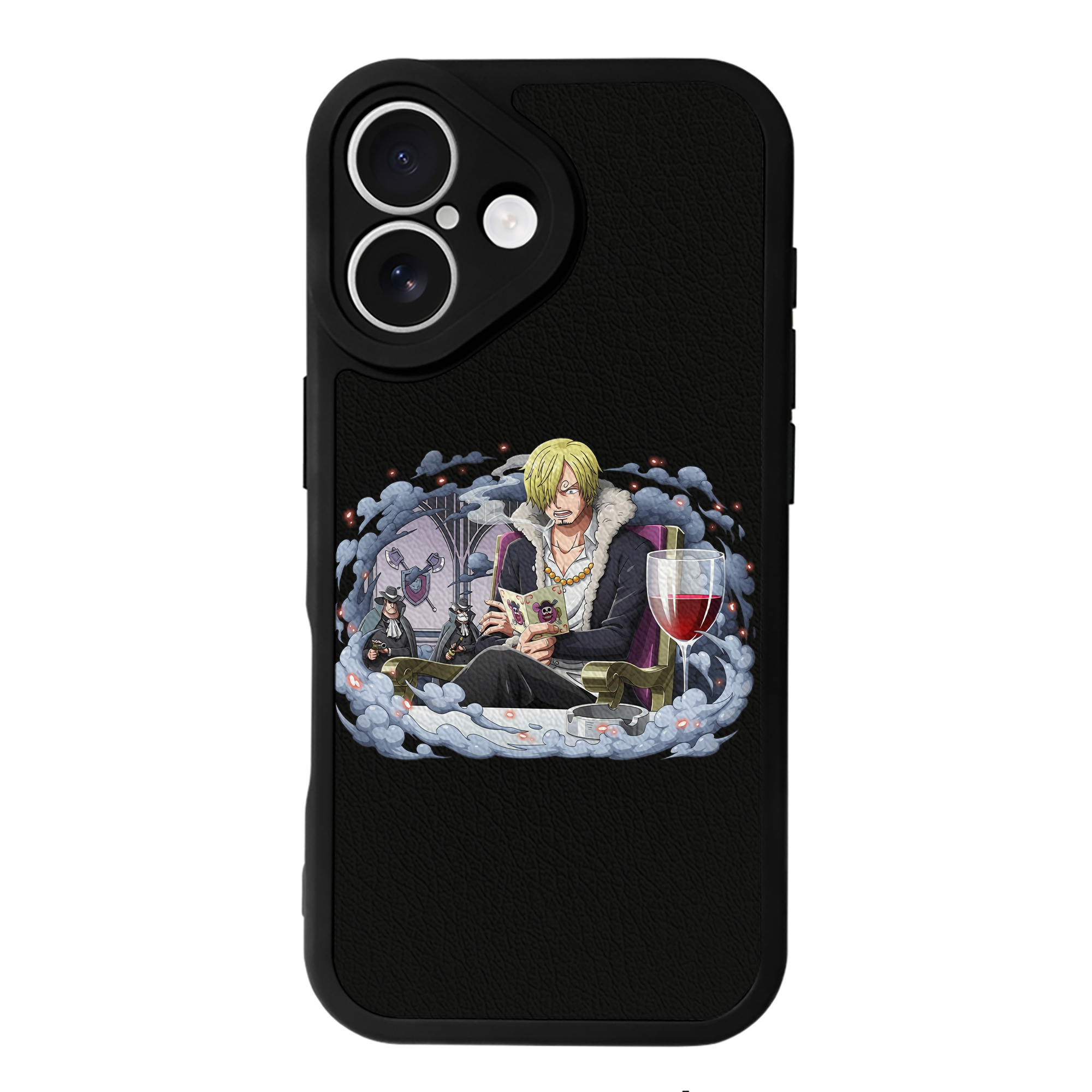 （画像用） ワンピース サンジ ONE PIECE Sanji 【iPhone 16シリーズ対応】シリコンスマホケース（レザー調） 材質：シリコン